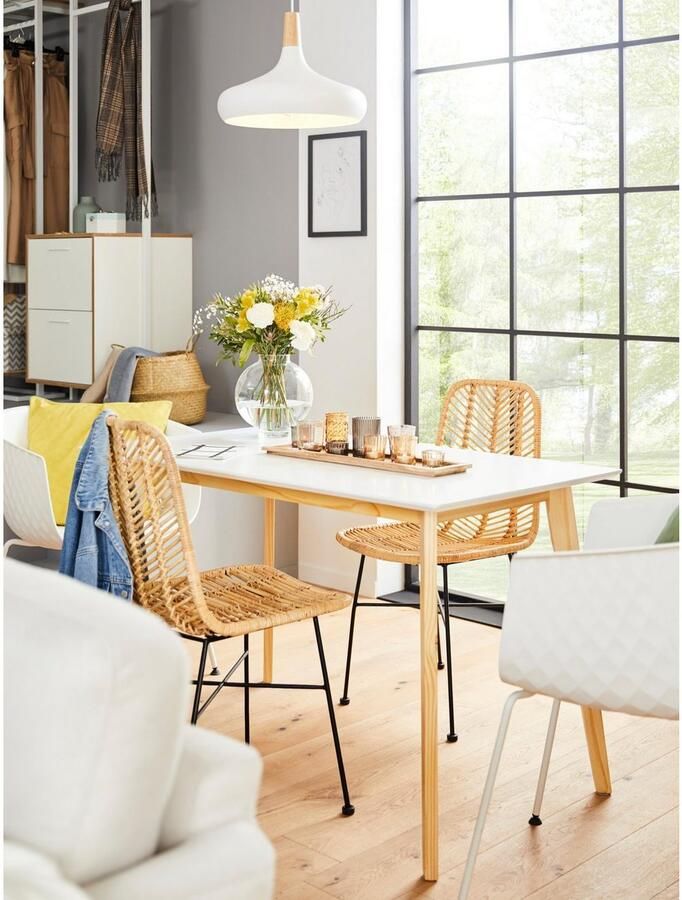 SIT Rotanstoel Rotan vintage Shabby chic vintage (set 2 stuks)