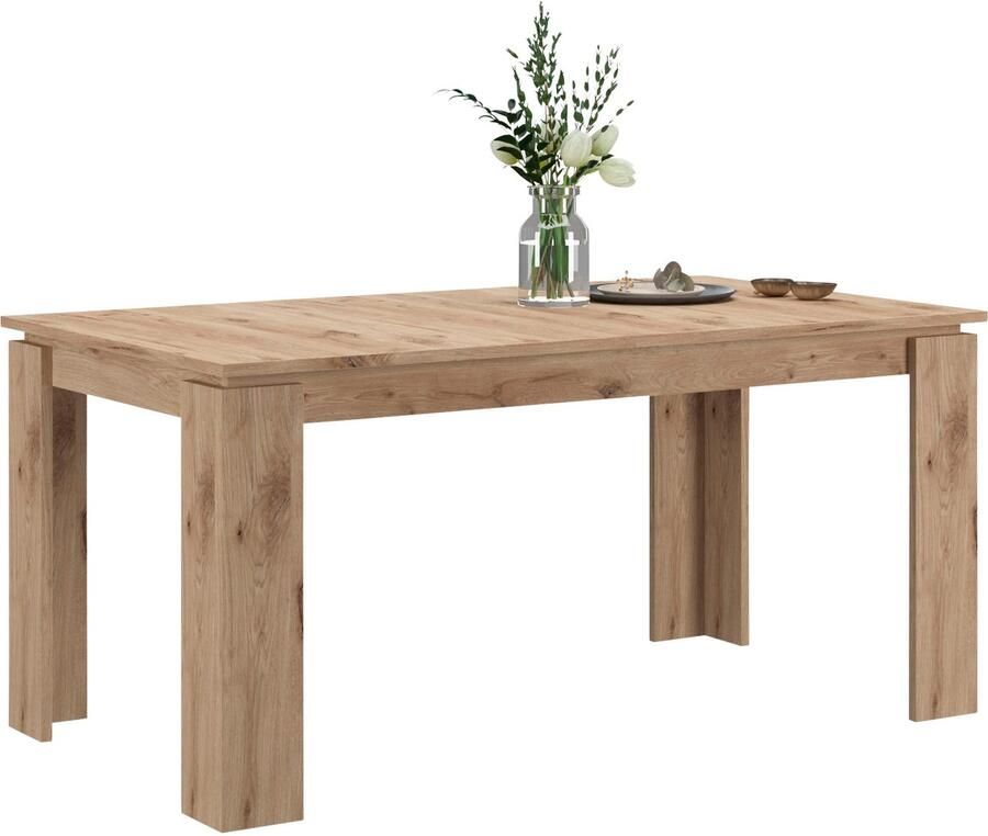 INOSIGN Eettafel Kalmar rechthoekig 160 cm uitschuifbaar naar 200 cm inclusief Inlegplaat