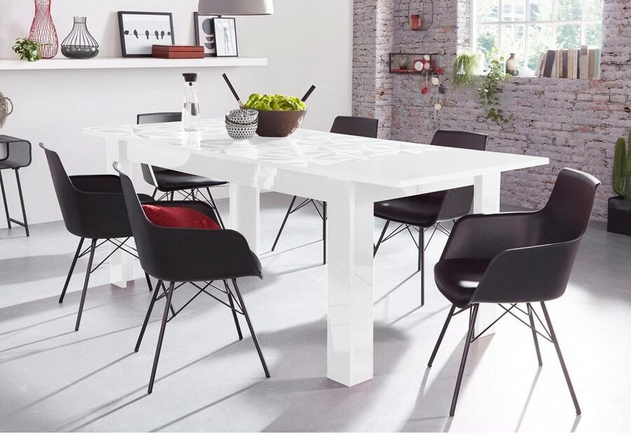 INOSIGN Eettafel Prisma 180x90 cm eettafel uittrekbaar uitbreidbaar tot 228 cm