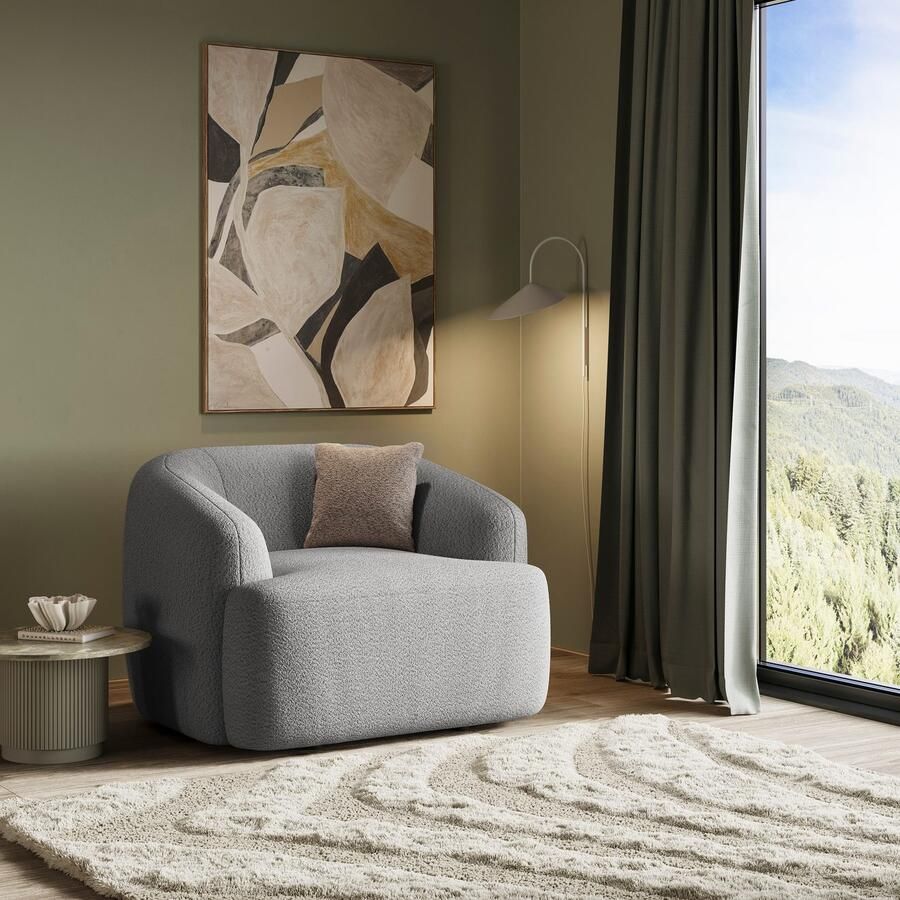 INOSIGN Fauteuil Nergal BxDxH 120x110x81 cm Grote fauteuil met golfondersteuning in verschillende kleuren