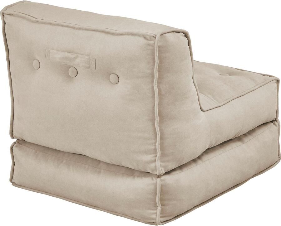 INOSIGN Fauteuil Pia Loungestoel in 2 afmetingen met slaapfunctie en poef-functie.