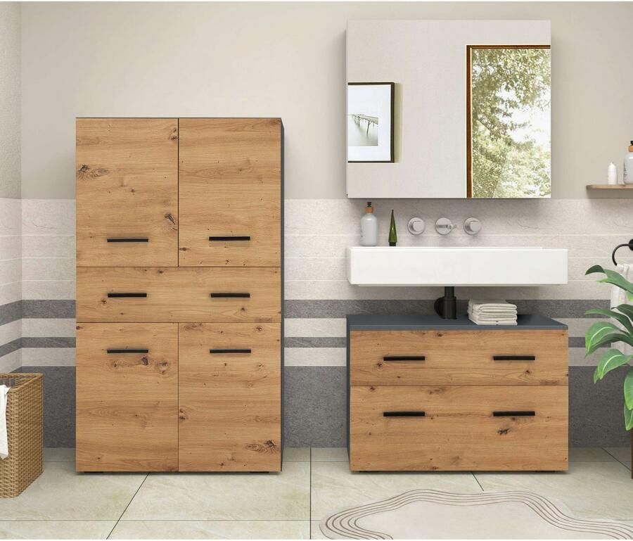 INOSIGN Halfhoge kast Skara met twee verstelbare legplanken