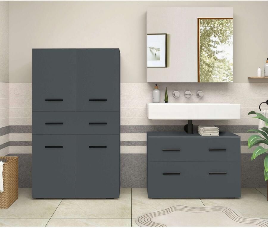 INOSIGN Halfhoge kast Skara met twee verstelbare legplanken