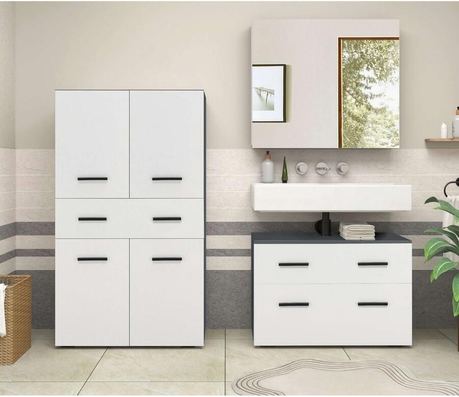 INOSIGN Halfhoge kast Skara met twee verstelbare legplanken