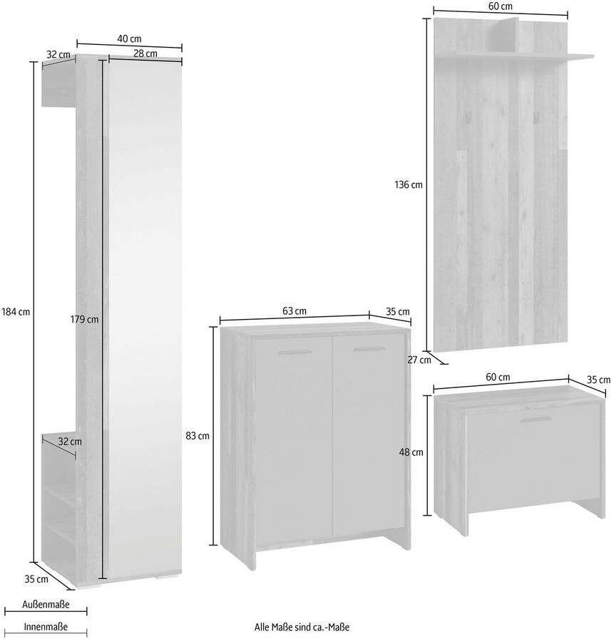 INOSIGN Halmeubelset Ben (4-delig)