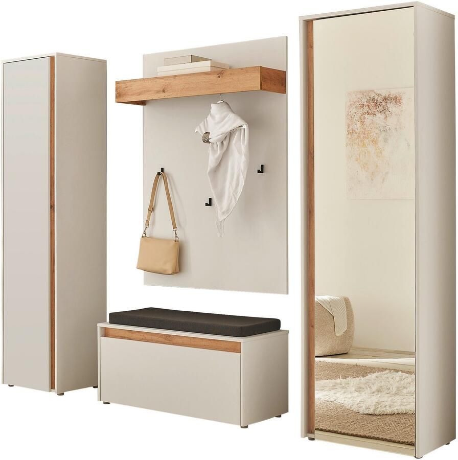INOSIGN Halmeubelset GIRON CiTY moderne garderobe complete set met veel opbergruimte (complete set 4 stuks)