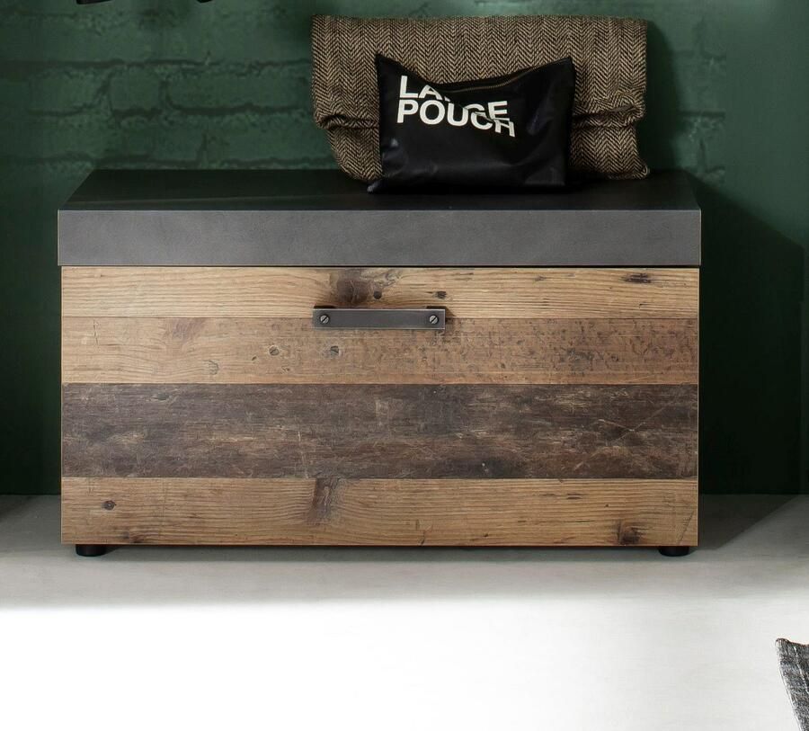 INOSIGN Halmeubelset Ilana Garderobemeubels in moderne industriële stijl met antiekgekleurde handgrepen (set 3-delig)