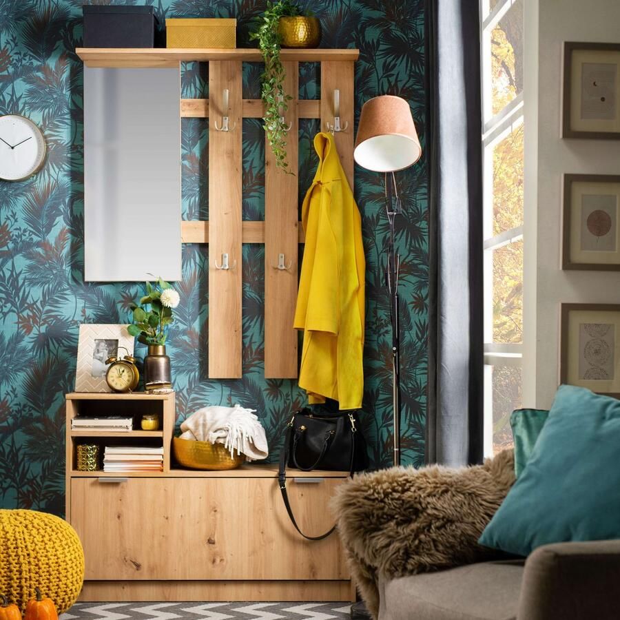 INOSIGN Halmeubelset Ravenna halgarderobe dielenkast compacte garderobe breedte 100 cm (complete set 2 stuks)