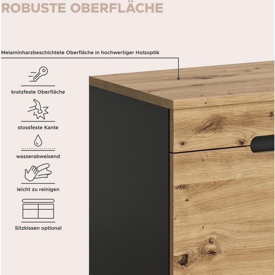 INOSIGN Halmeubelset Rehat garderobekombinatie breedte 255 cm Garderobe combinatie set halgarderobe hal (set 6 stuks)