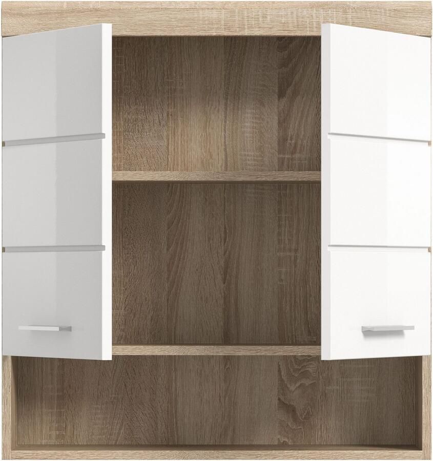 INOSIGN Hangend kastje Siena breedte 74 cm 2 deuren 1 open vak MDF-front in verschillende kleuren verkrijgbaar badkamermeubels badkamerkast kast badkamer