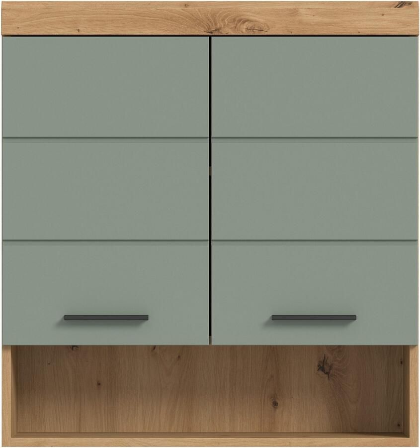 INOSIGN Hangend kastje Siena breedte 74 cm 2 deuren 1 open vak MDF-front in verschillende kleuren verkrijgbaar badkamermeubels badkamerkast kast badkamer