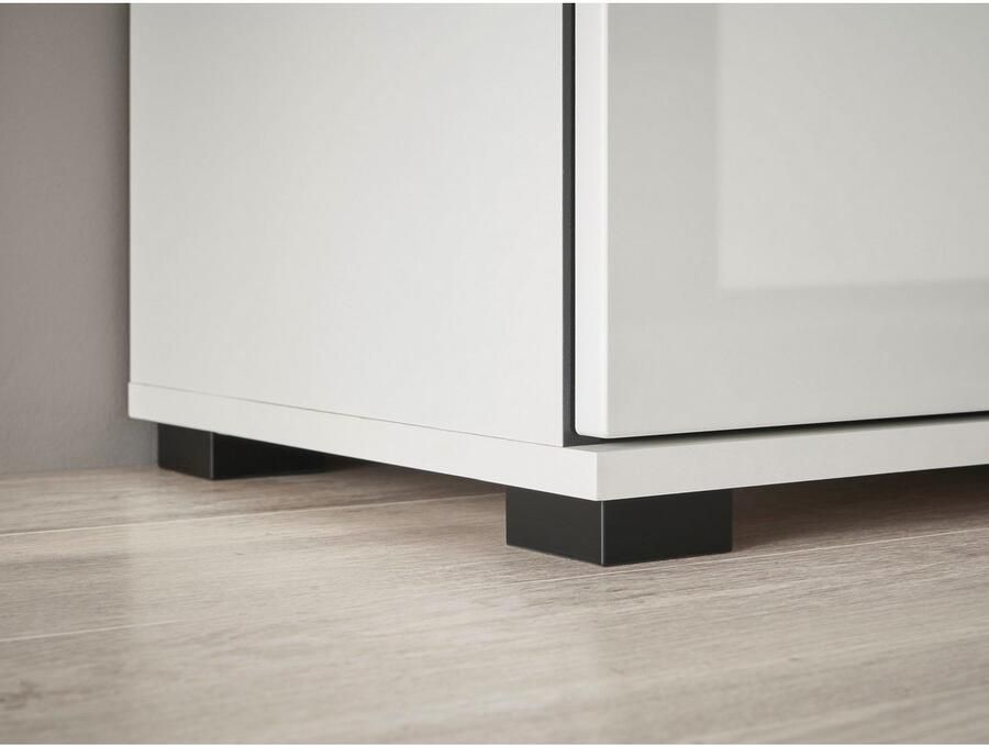 INOSIGN Tv-meubel Modern TV-meubel commode in Eiken Evoke of wit zwarte stanggreep voldoende opbergruimte veelzijdig inzetbaar