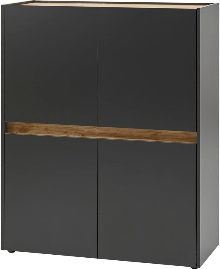 INOSIGN Highboard City Giron moderne kast commode opbergkast hoge kast tijdloos modern voldoende opbergruimte veelzijdig inzetbaar
