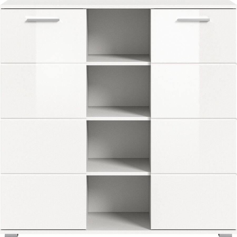 INOSIGN Highboard Valge Hoogte 108 cm 2 Deuren 4 in hoogte verstelbare Planken 4 Open Vakken