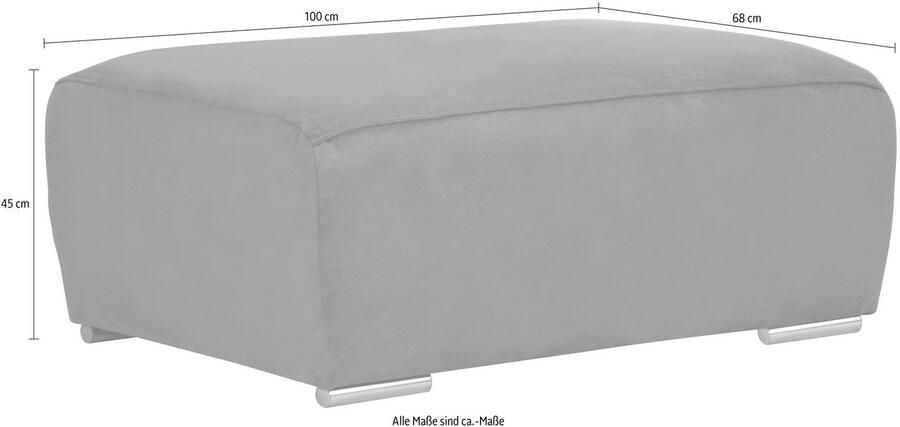 OTTO Hocker BEATRICE met golfsysteem afmetingen B D H: 100 68 45 cm passend bij de "beatrice"-serie in hoogwaardige afwerking