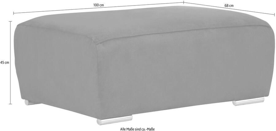 OTTO Hocker BEATRICE met golfsysteem afmetingen B D H: 100 68 45 cm passend bij de "beatrice"-serie in hoogwaardige afwerking