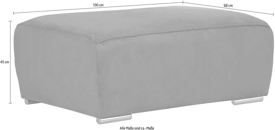 OTTO Hocker BEATRICE met golfsysteem afmetingen B D H: 100 68 45 cm passend bij de "beatrice"-serie in hoogwaardige afwerking