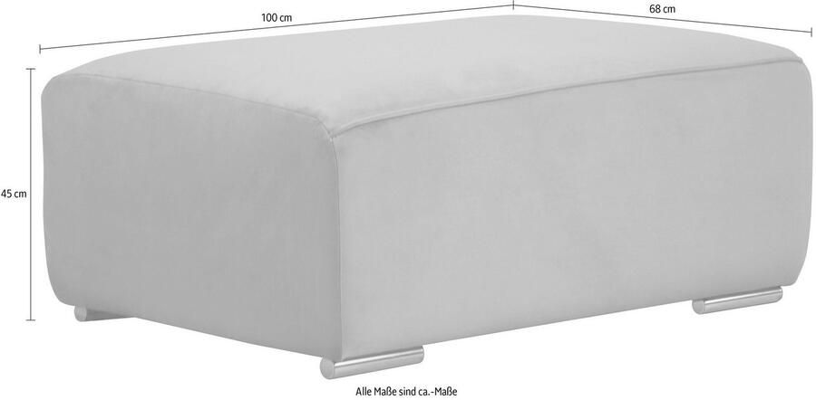 OTTO Hocker BEATRICE met golfsysteem afmetingen B D H: 100 68 45 cm passend bij de "beatrice"-serie in hoogwaardige afwerking