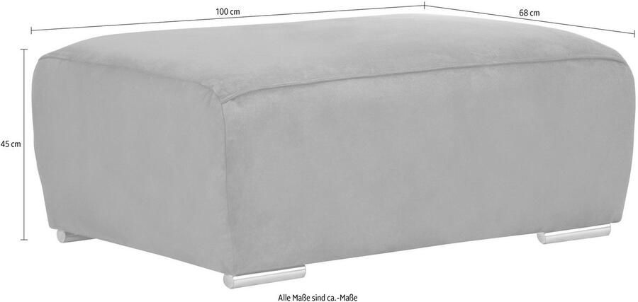 OTTO Hocker BEATRICE met golfsysteem afmetingen B D H: 100 68 45 cm passend bij de "beatrice"-serie in hoogwaardige afwerking