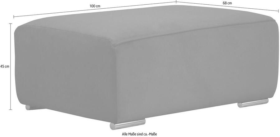 OTTO Hocker BEATRICE met golfsysteem afmetingen B D H: 100 68 45 cm passend bij de "beatrice"-serie in hoogwaardige afwerking