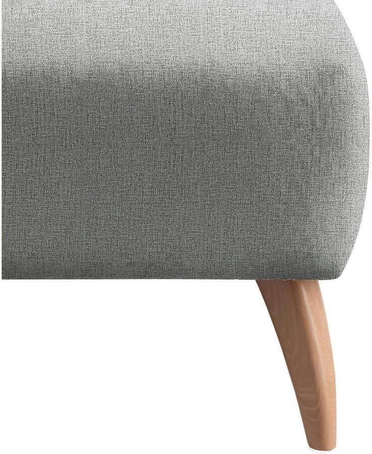 INOSIGN Hocker Colori Kleur houten poten naar keuze verschillende stoffen hoogwaardige stof