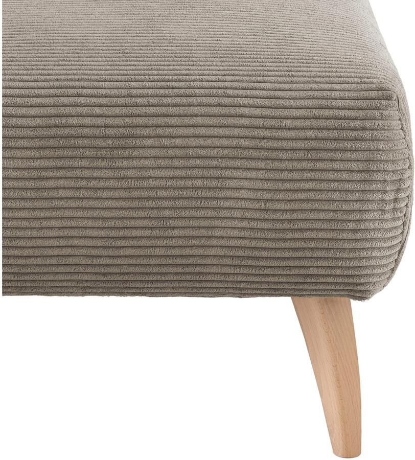 INOSIGN Hocker Colori Kleur houten poten naar keuze verschillende stoffen hoogwaardige stof