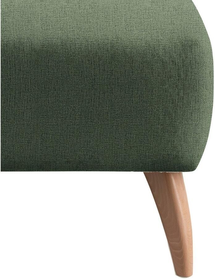 INOSIGN Hocker Colori Kleur houten poten naar keuze verschillende stoffen hoogwaardige stof