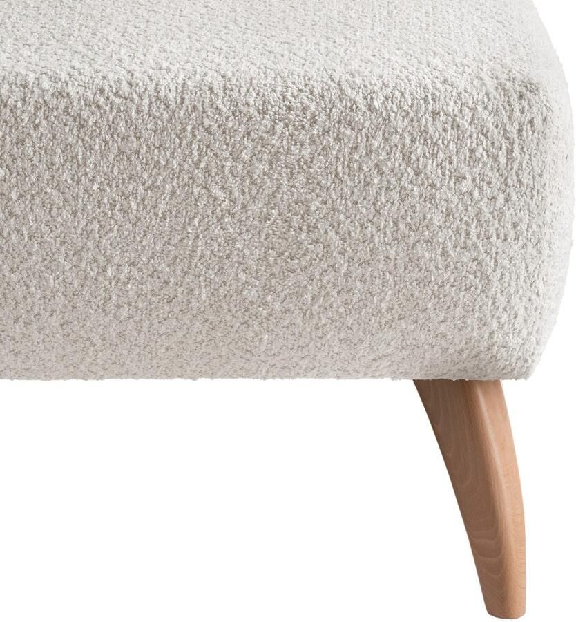 INOSIGN Hocker Colori Kleur houten poten naar keuze verschillende stoffen hoogwaardige stof