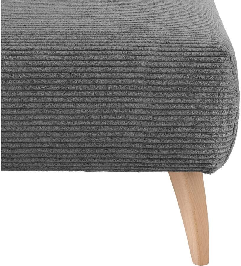 INOSIGN Hocker Colori Kleur houten poten naar keuze verschillende stoffen hoogwaardige stof