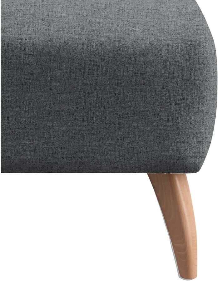 INOSIGN Hocker Colori Kleur houten poten naar keuze verschillende stoffen hoogwaardige stof