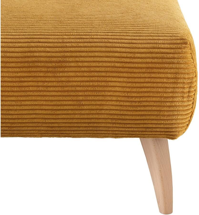 INOSIGN Hocker Colori Kleur houten poten naar keuze verschillende stoffen hoogwaardige stof