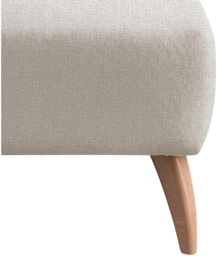 INOSIGN Hocker Colori Kleur houten poten naar keuze verschillende stoffen hoogwaardige stof