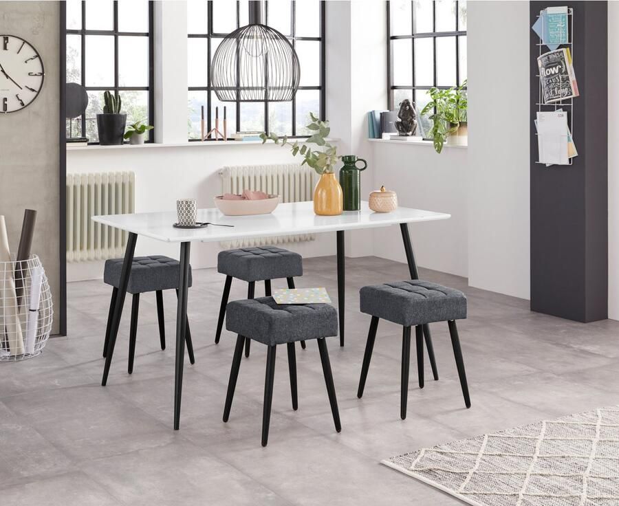 INOSIGN Hocker Louise vierkante zitting in 32 cm (1 stuk)