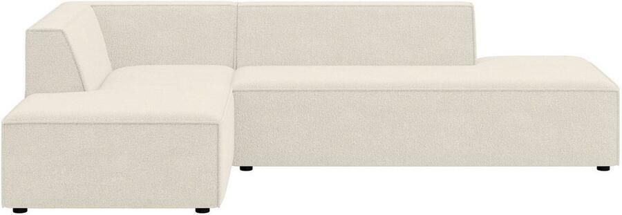 INOSIGN Hoekbank Cavan met ottomane links of rechts bestelbaar L-vorm met golfondersteuning afmetingen B D H: 270 180 72 cm