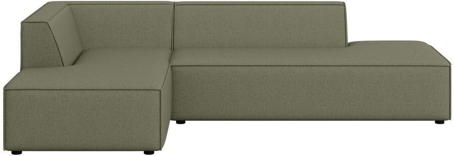 INOSIGN Hoekbank Cavan met ottomane links of rechts bestelbaar L-vorm met golfondersteuning afmetingen B D H: 270 180 72 cm