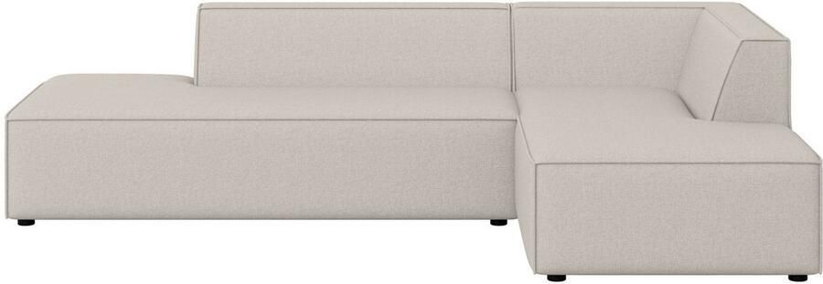 INOSIGN Hoekbank Cavan met ottomane links of rechts bestelbaar L-vorm met golfondersteuning afmetingen B D H: 270 180 72 cm
