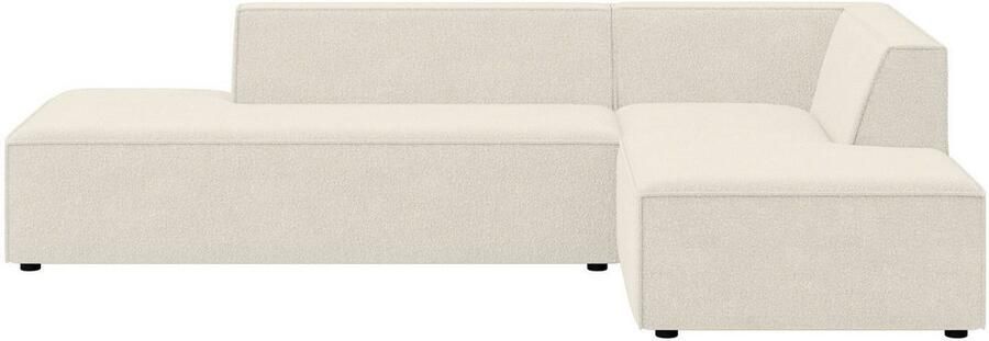 INOSIGN Hoekbank Cavan met ottomane links of rechts bestelbaar L-vorm met golfondersteuning afmetingen B D H: 270 180 72 cm