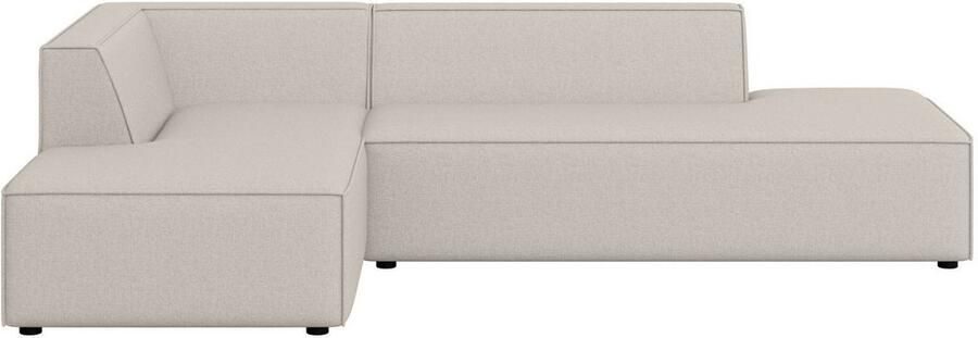 INOSIGN Hoekbank Cavan met ottomane links of rechts bestelbaar L-vorm met golfondersteuning afmetingen B D H: 270 180 72 cm