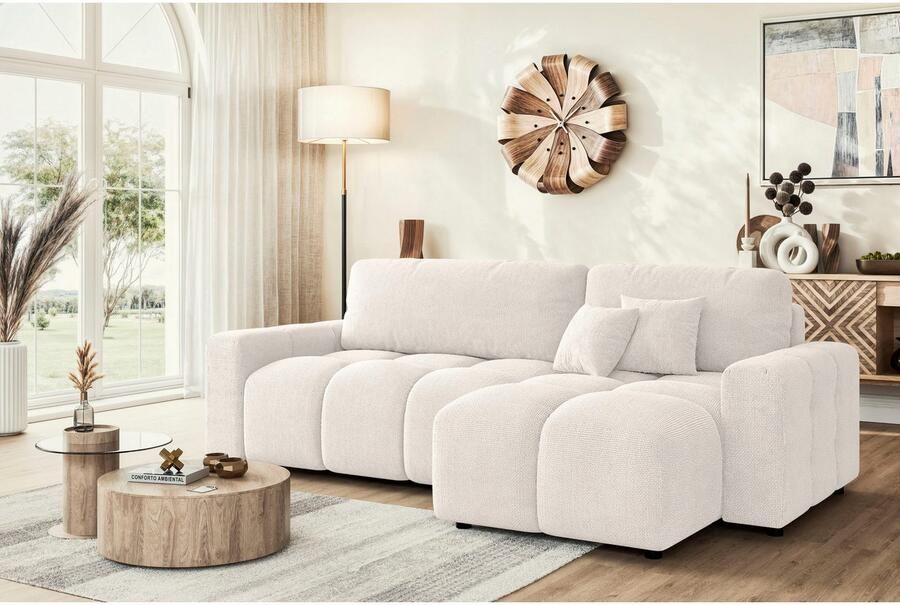 INOSIGN Hoekbank FELICI slaapbank 233cm L-vorm met recamiere aan beide zijden monteerbaar