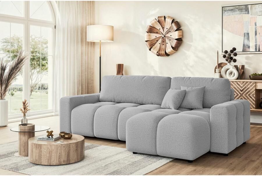 INOSIGN Hoekbank FELICI slaapbank 233cm L-vorm met recamiere aan beide zijden monteerbaar