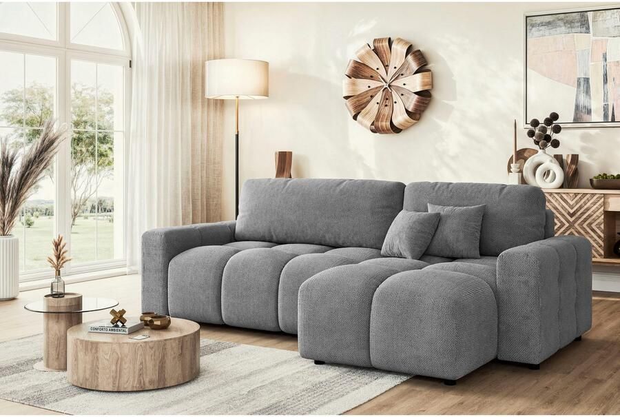 INOSIGN Hoekbank FELICI slaapbank 233cm L-vorm met recamiere aan beide zijden monteerbaar