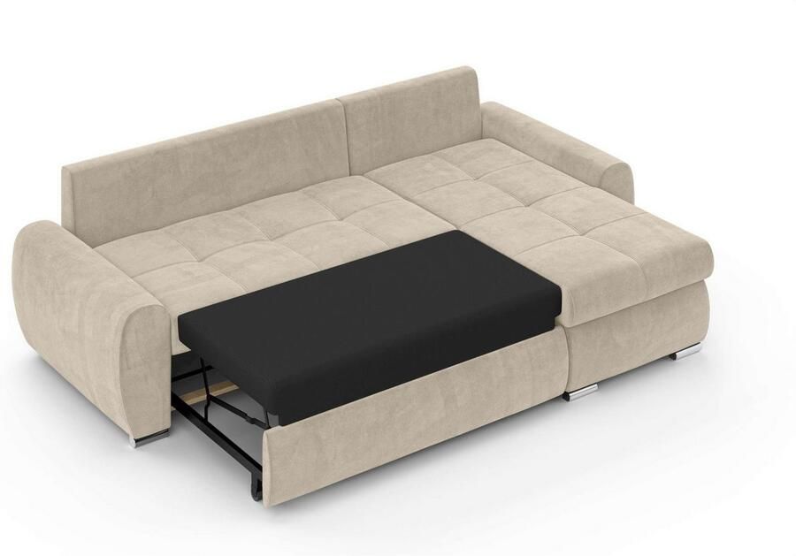 INOSIGN Hoekbank HAVERHILL slaapbank met bedlade afmetingen B H D: 237 89 166 cm