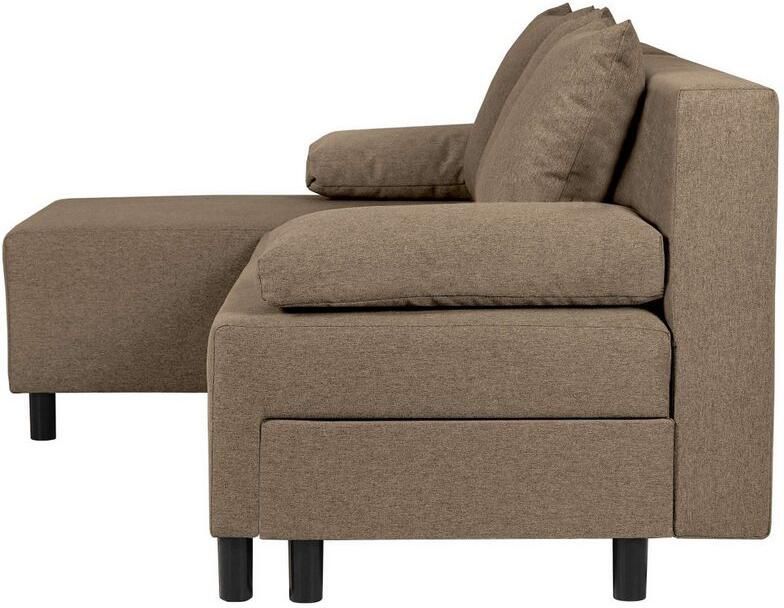 INOSIGN Hoekbank IWALANI slaapbank met bedlade ottomane aan beide zijden te monteren