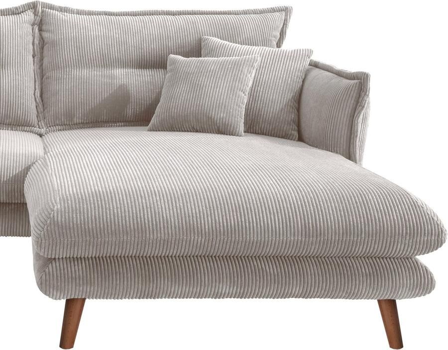 INOSIGN Hoekbank Lazio modern en comfortabel smalle armleuningen geweldige detailafwerking