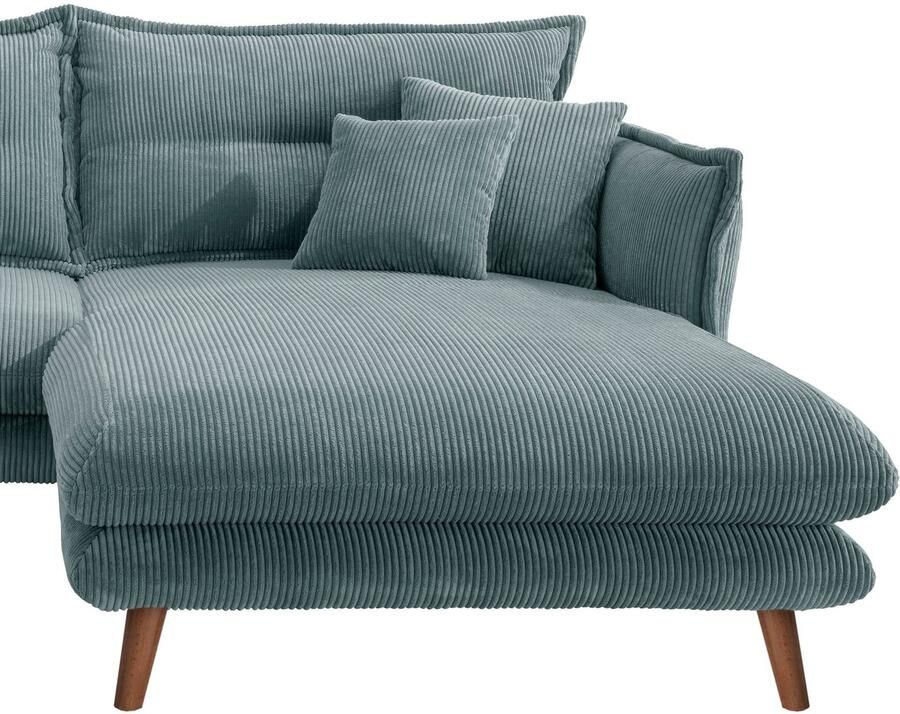 INOSIGN Hoekbank Lazio modern en comfortabel smalle armleuningen geweldige detailafwerking