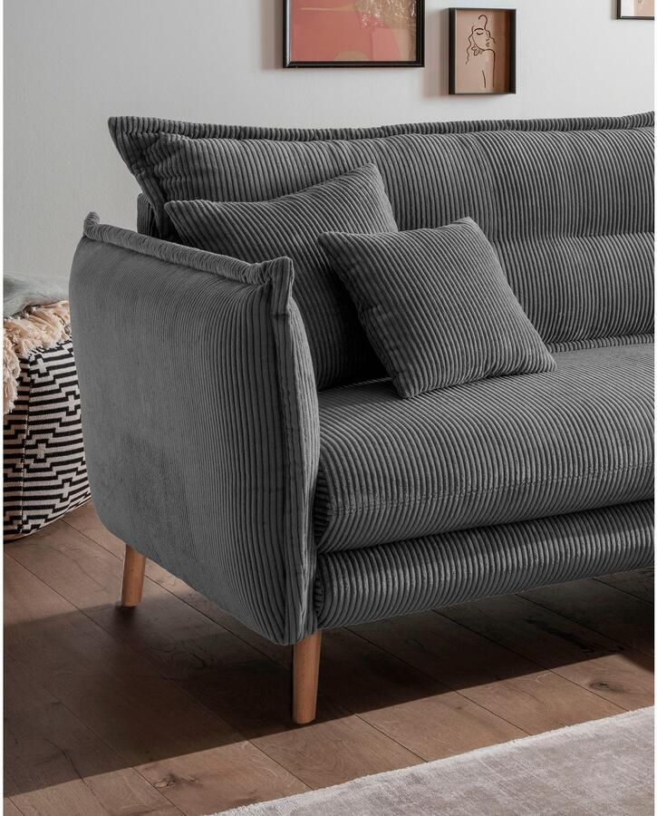 INOSIGN Hoekbank Lazio modern en comfortabel smalle armleuningen geweldige detailafwerking