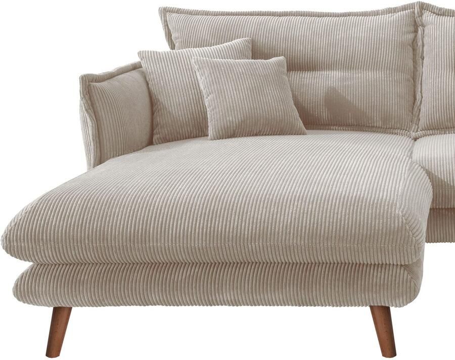 INOSIGN Hoekbank Lazio modern en comfortabel smalle armleuningen geweldige detailafwerking