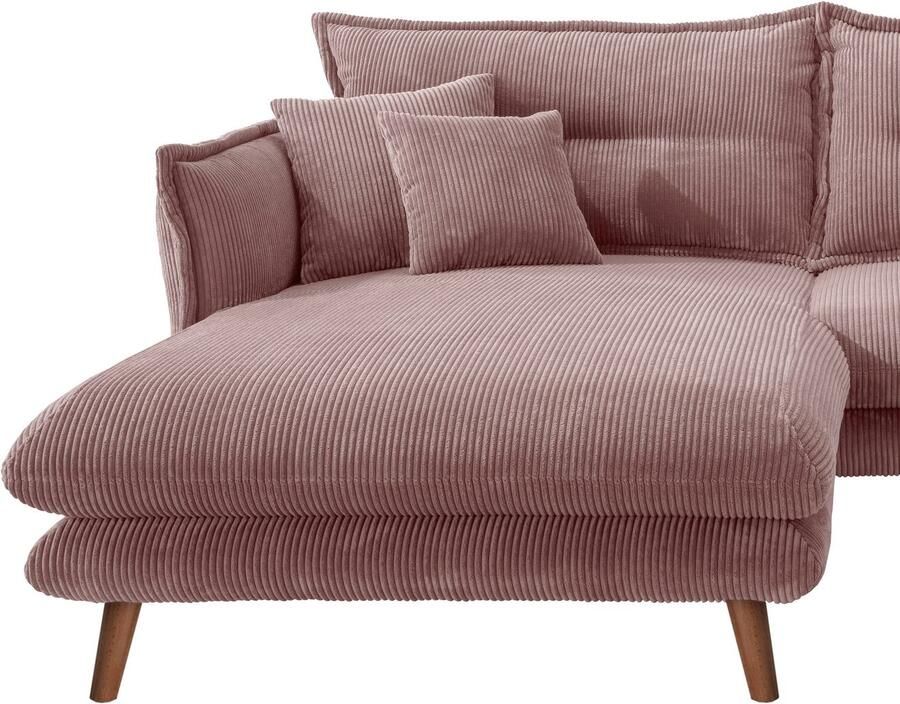 INOSIGN Hoekbank Lazio modern en comfortabel smalle armleuningen geweldige detailafwerking