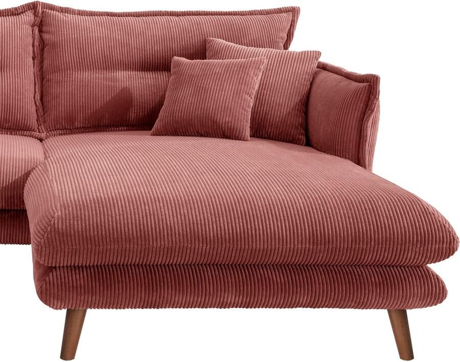 INOSIGN Hoekbank Lazio modern en comfortabel smalle armleuningen geweldige detailafwerking