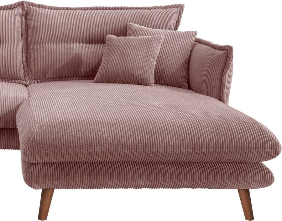 INOSIGN Hoekbank Lazio modern en comfortabel smalle armleuningen geweldige detailafwerking